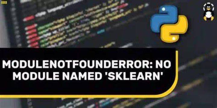 ModuleNotFoundError: No module named 'sklearn'