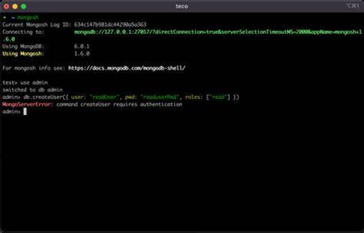 MongoDB 3.2 authentication failed