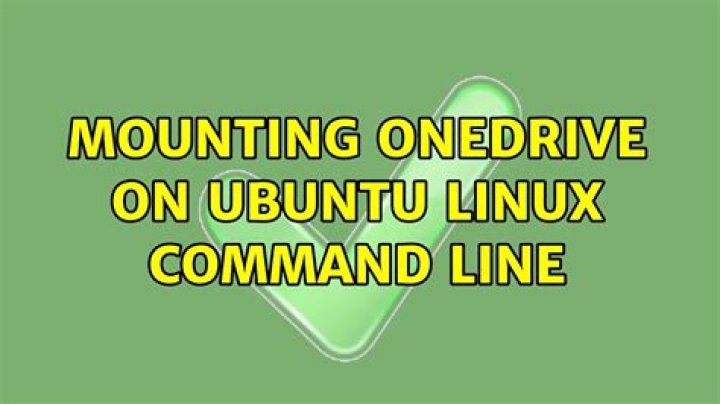 Mounting OneDrive on Ubuntu Linux command line