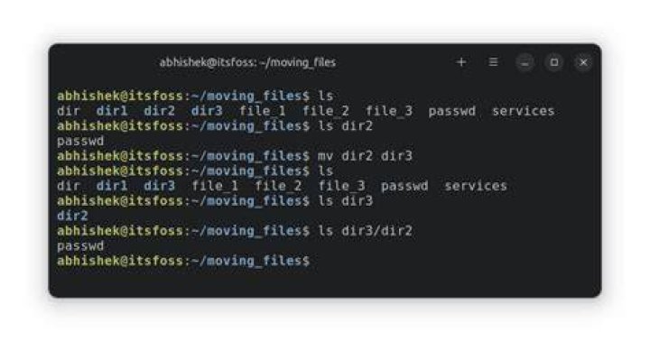 Moving directories