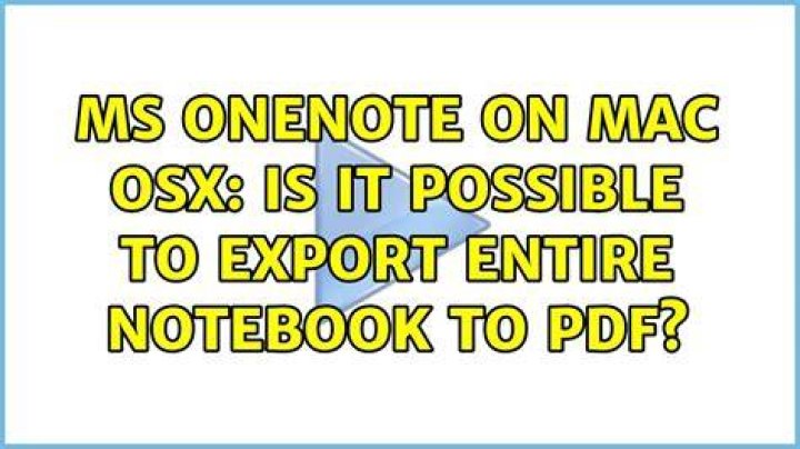 MS OneNote on Mac OSX: Is it possible to export entire notebook to PDF?