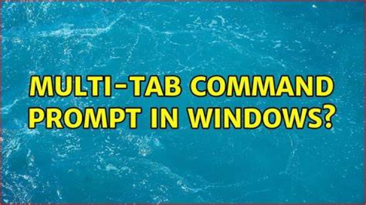 Multi-tab command prompt in Windows?