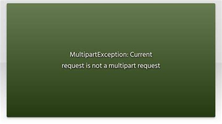 MultipartException: Current request is not a multipart request