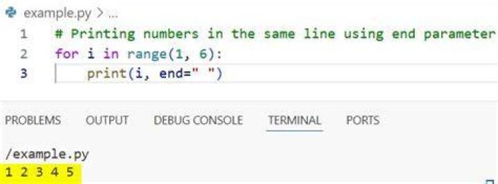 multiple prints on the same line in Python