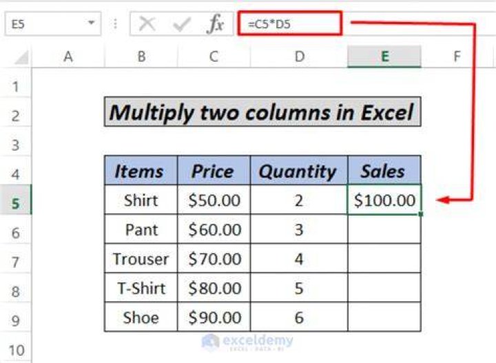 Multiply two columns and add the products for a range of rows or cells?