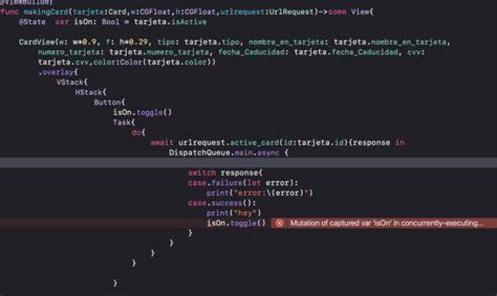 Mutation of captured var in concurrently-executing code