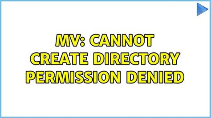 mv: cannot create directory permission denied