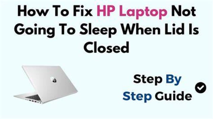 My laptop will not sleep when I close the lid