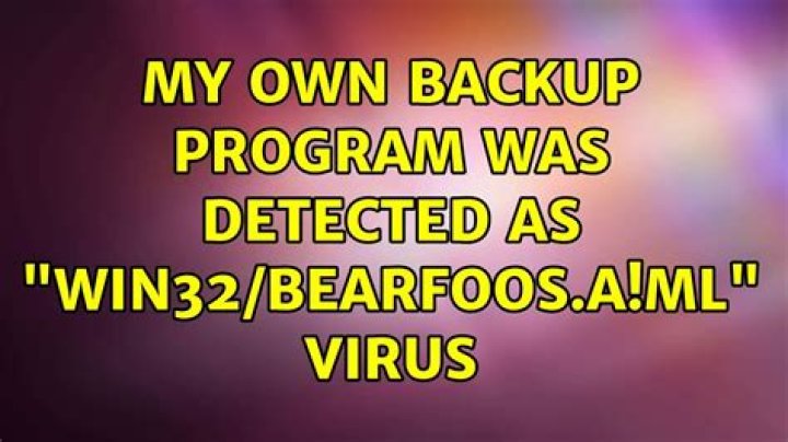 My own backup program was detected as 