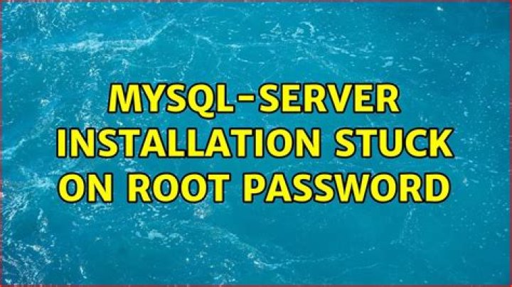 Mysql-Server installation stuck on root password