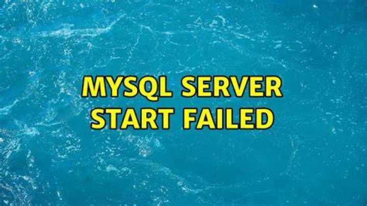 mysql server start failed