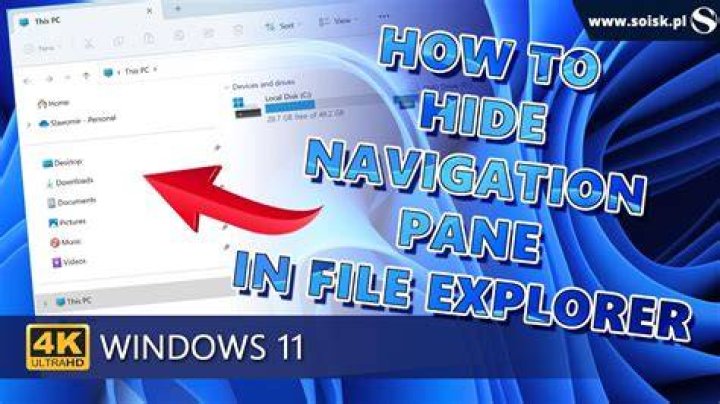 navigation pane of the file explorer