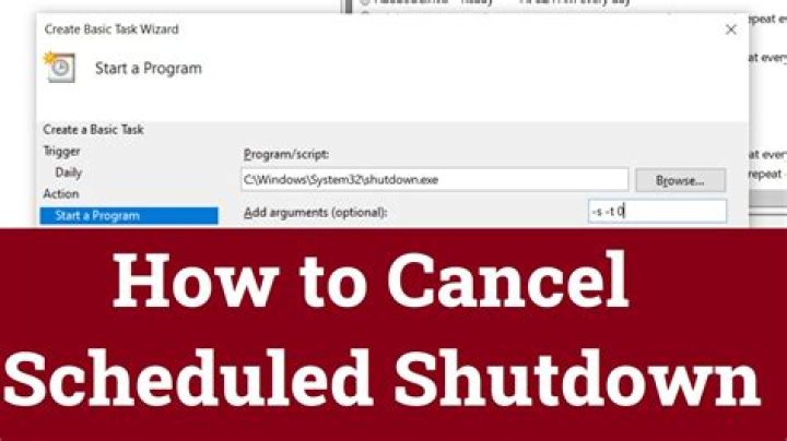 Need to cancel a scheduled shutdown