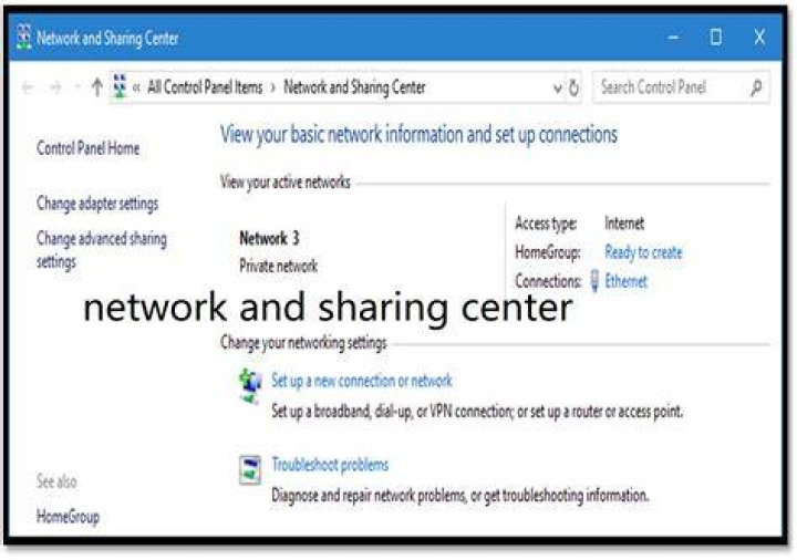Network and Sharing Center - Click Work network, Home network, or Public network, and then click the network location you want