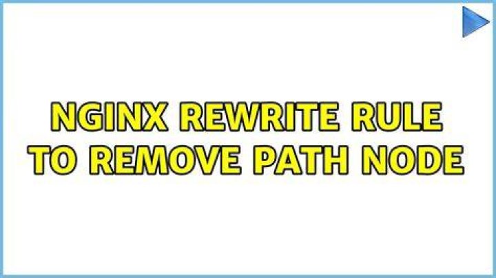 Nginx rewrite rule to remove path node