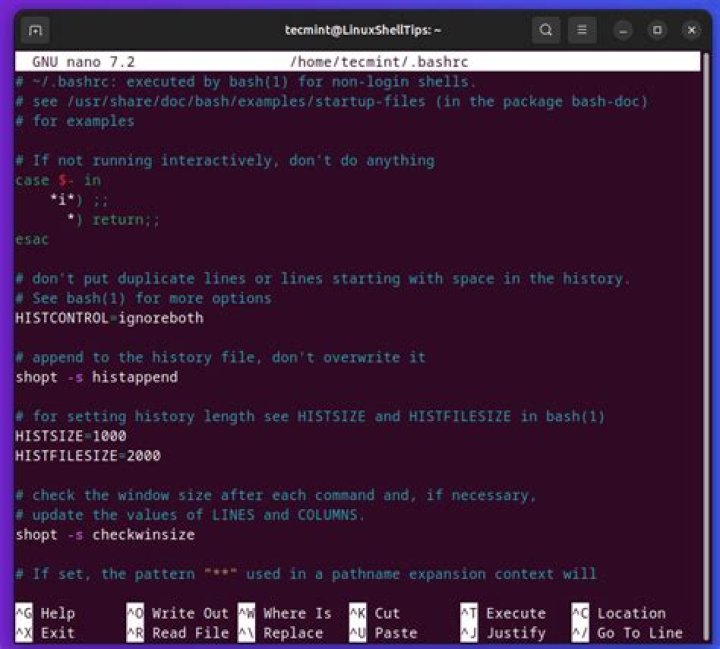 No bashrc file in my home directory