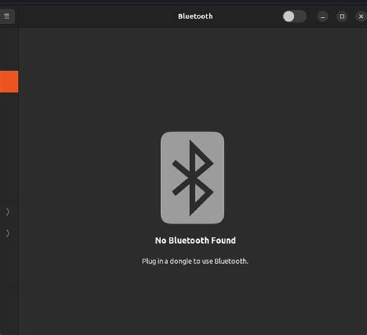 No Bluetooth found 