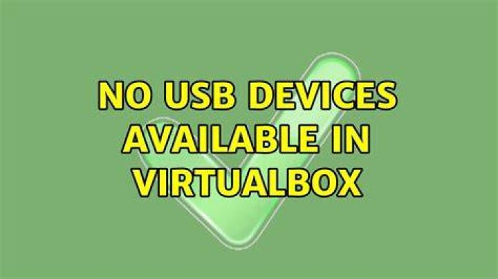No USB devices available in VirtualBox
