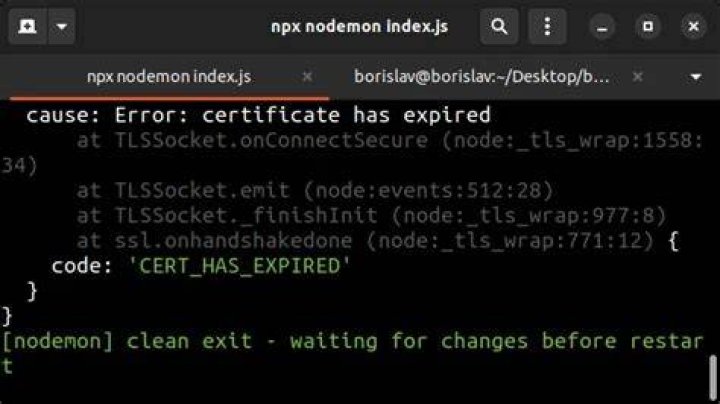 Node throwing 