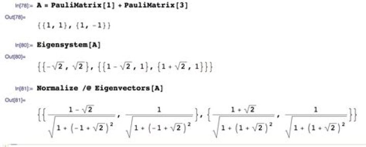 Normalizing an eigenvector to have unit length