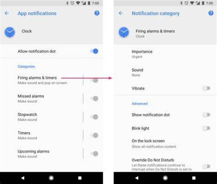 Notification settings