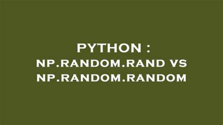 np.random.rand vs np.random.random