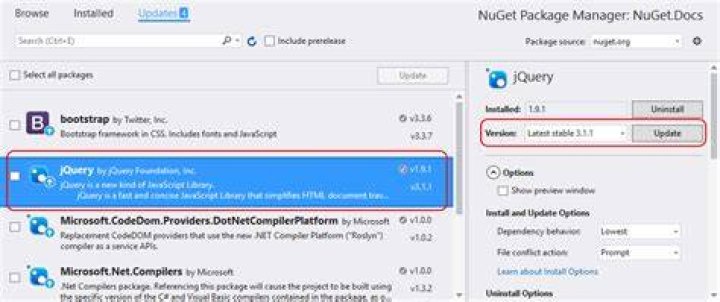 Nuget Package Manager GUI