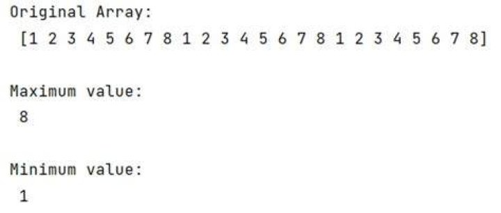 NumPy: function for simultaneous max() and min()