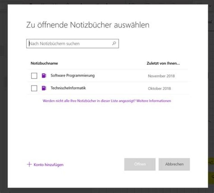 OneNote Screendump