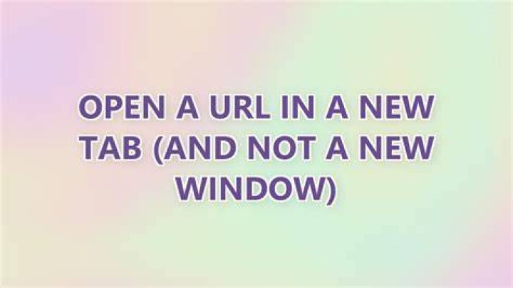Open a URL in a new tab (and not a new window)