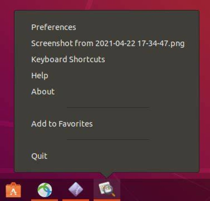 Open EOG preferences panel on ubuntu 18.04