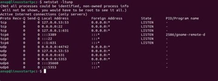 Open ports - Netstat