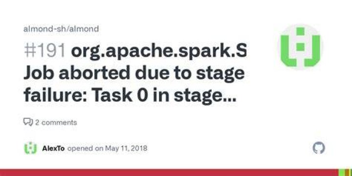 org.apache.spark.SparkException: Job aborted due to stage failure: Task from application