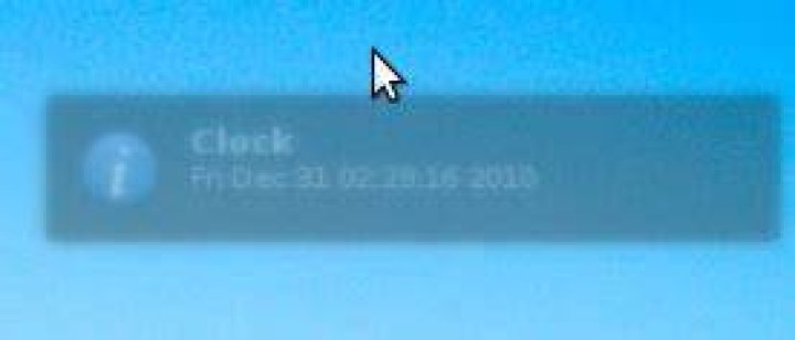 OSD clock on mouseover