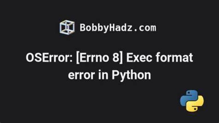 OSError: [Errno 8] Exec format error