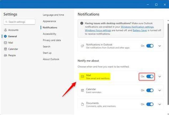 Outlook does not show desktop notifications on a message receive if e-mail is transfered to another folder with a rule
