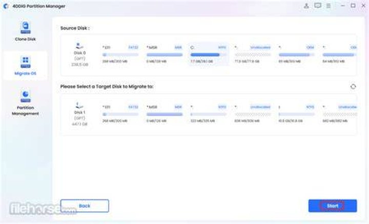 Partition manager screenshot