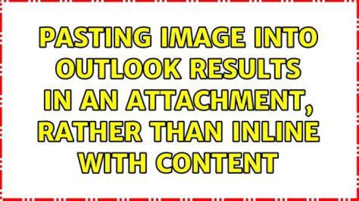 Pasting image into Outlook results in an attachment, rather than inline with content