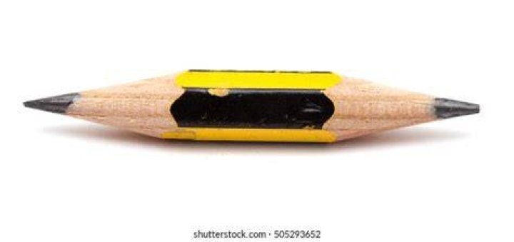 pencil sharpened on both sides