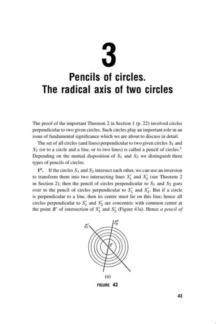 Pencils of Circles