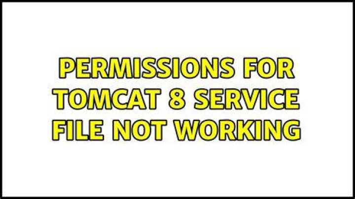 Permissions for tomcat 8 service file not working