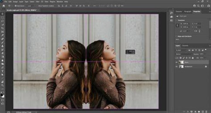 Photoshop - how to mirror a path about an axis?