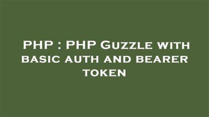 PHP Guzzle with basic auth and bearer token