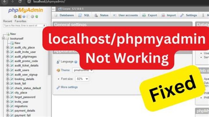 PhpmyAdmin is not working
