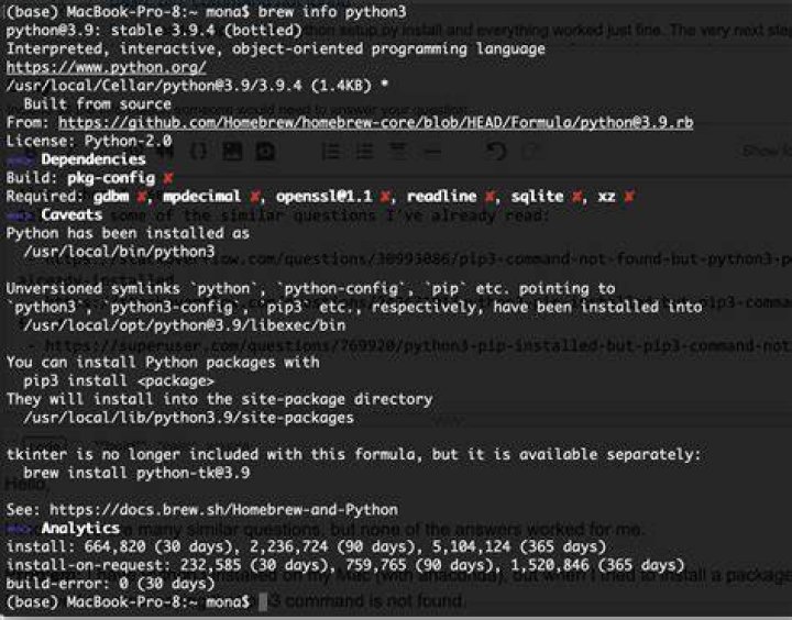 pip3: command not found