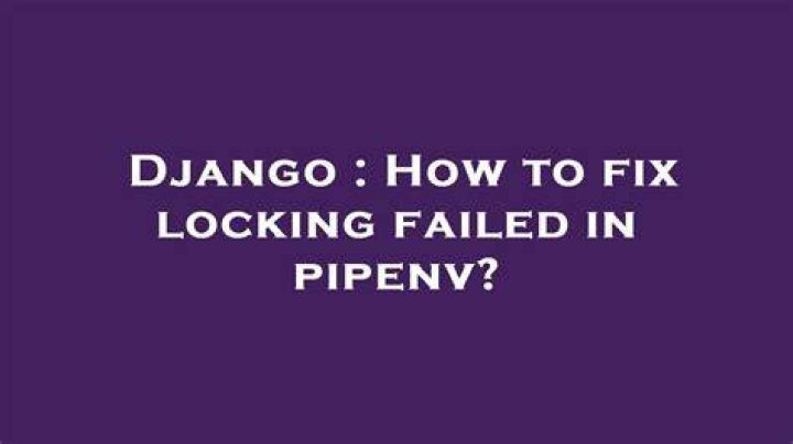 Pipenv stuck 