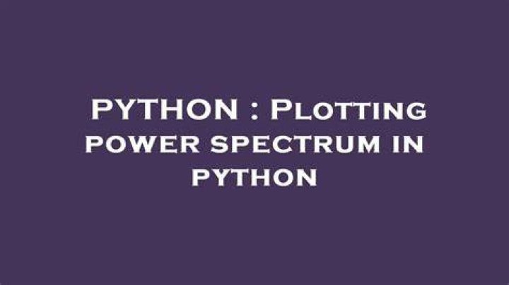 Plotting power spectrum in python