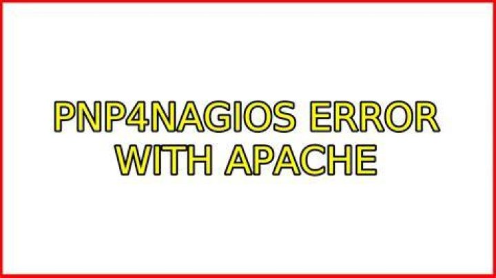 PNP4Nagios error with Apache
