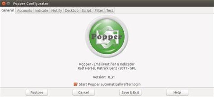 Popper main window
