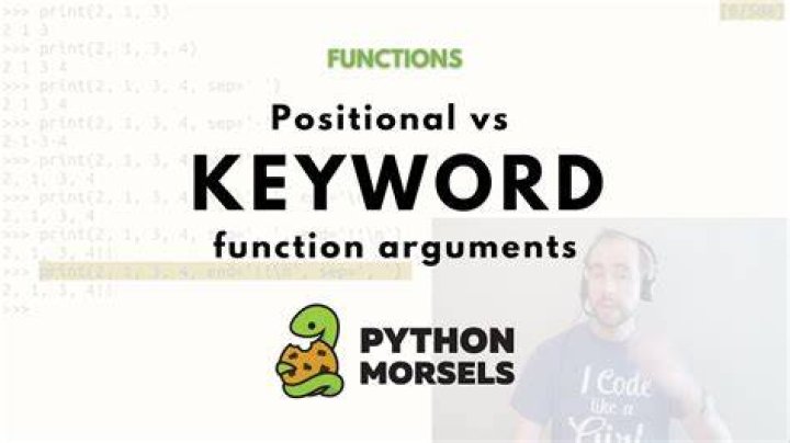Positional argument v.s. keyword argument